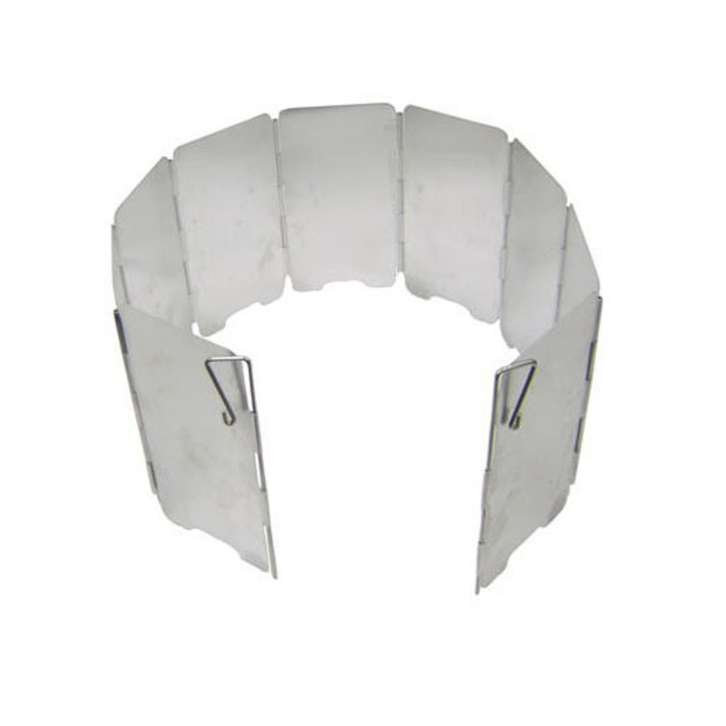 Camping Cooking Windscreen - 9 แผ่นเตาแก๊ส WIND SHIELD 7.5*13.5 ซม.อลูมิเนียมอัลลอยด์กลางแจ้ง