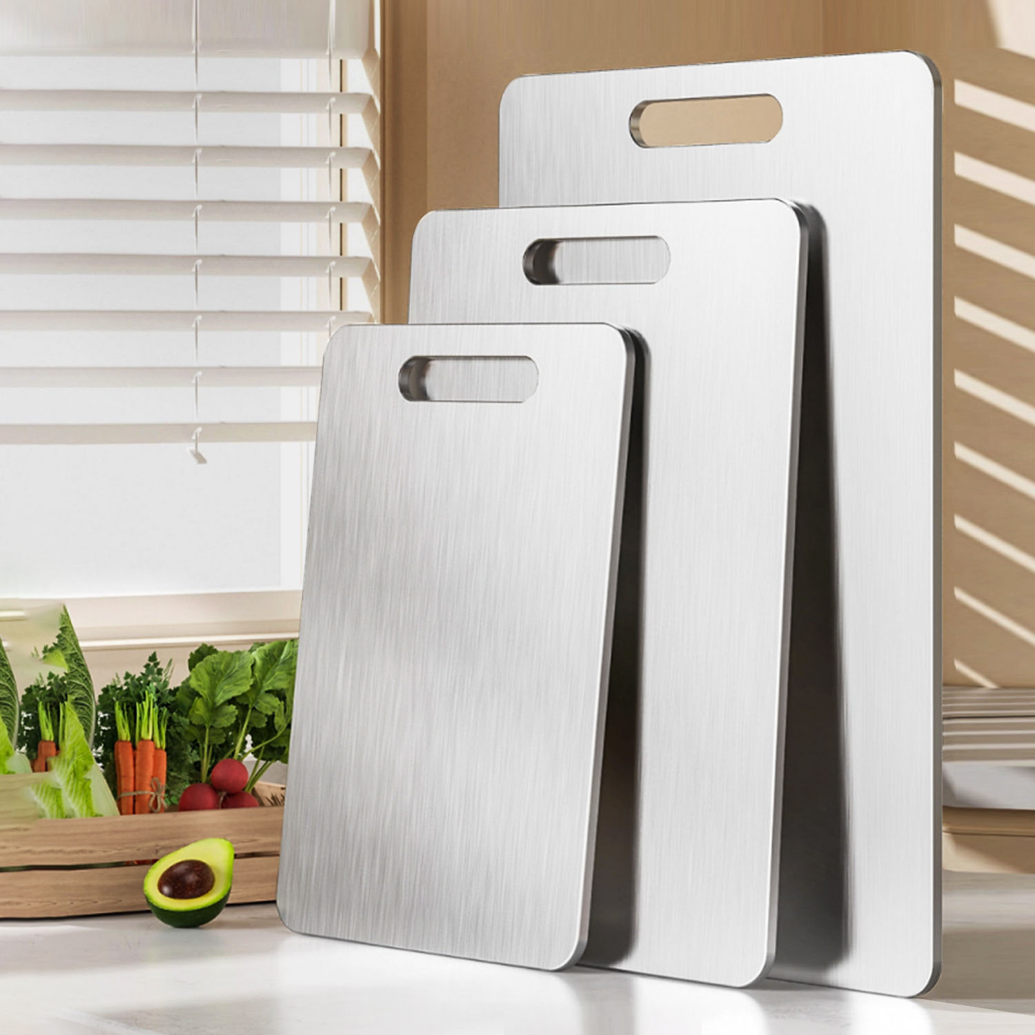 Camp Cutting Board - เขียงไทเทเนียมแท้ หนา 1/1.2/1.5/2 มม. สำหรับแคมป์ปิ้ง ป้องกันแบคทีเรีย