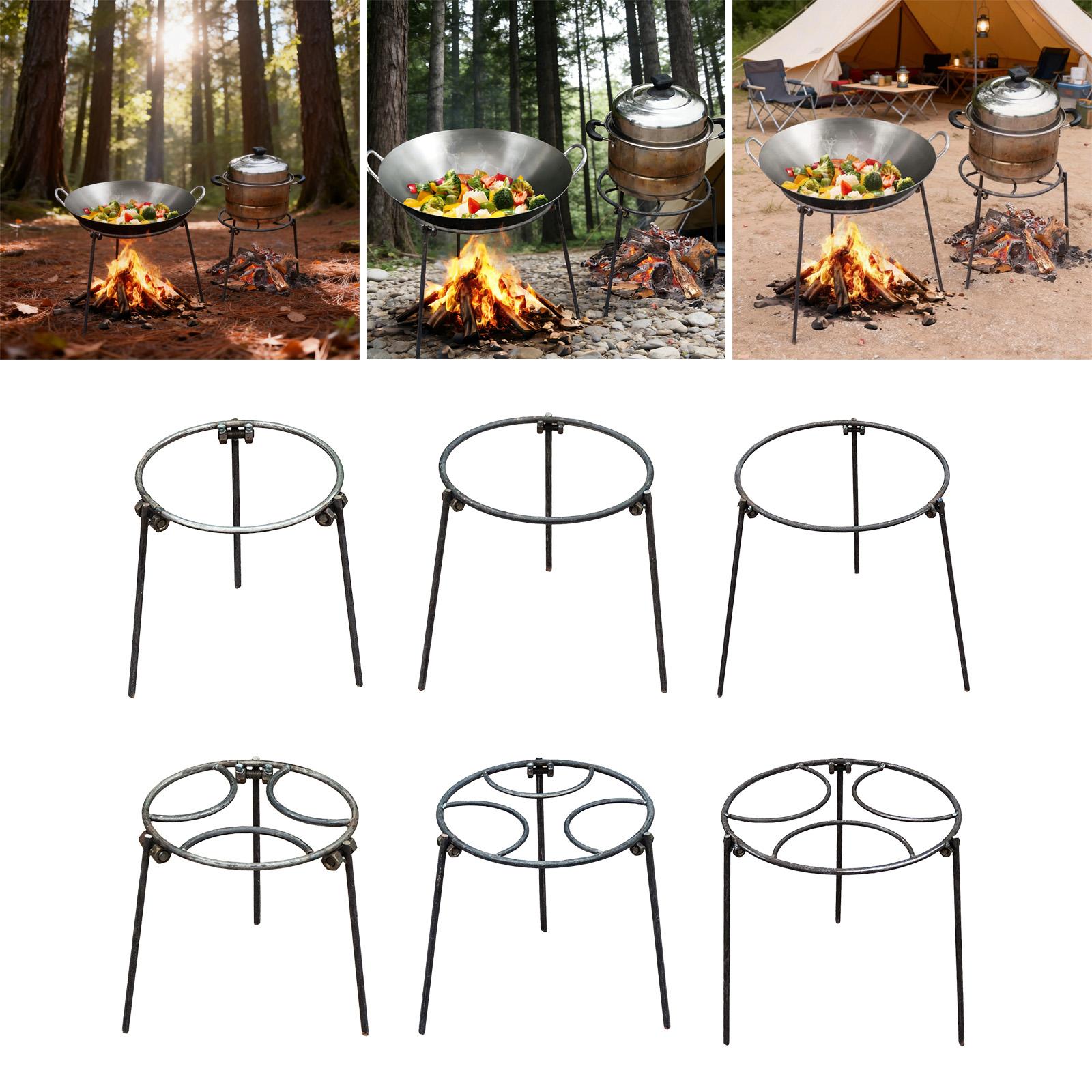 Camping Cooking Heater - ขาตั้งเตาแคมป์ปิ้ง, ที่วางกระทะอเนกประสงค์สำหรับเตาดัตช์โอเว่น, ขาตั้งทำอาหารแบบพับได้สำหรับเตาไฟกลางแจ้ง, เตาย่างสำหรับตั้งแคมป์, สำหรับย่างบาร์บีคิวในสวนหลังบ้าน