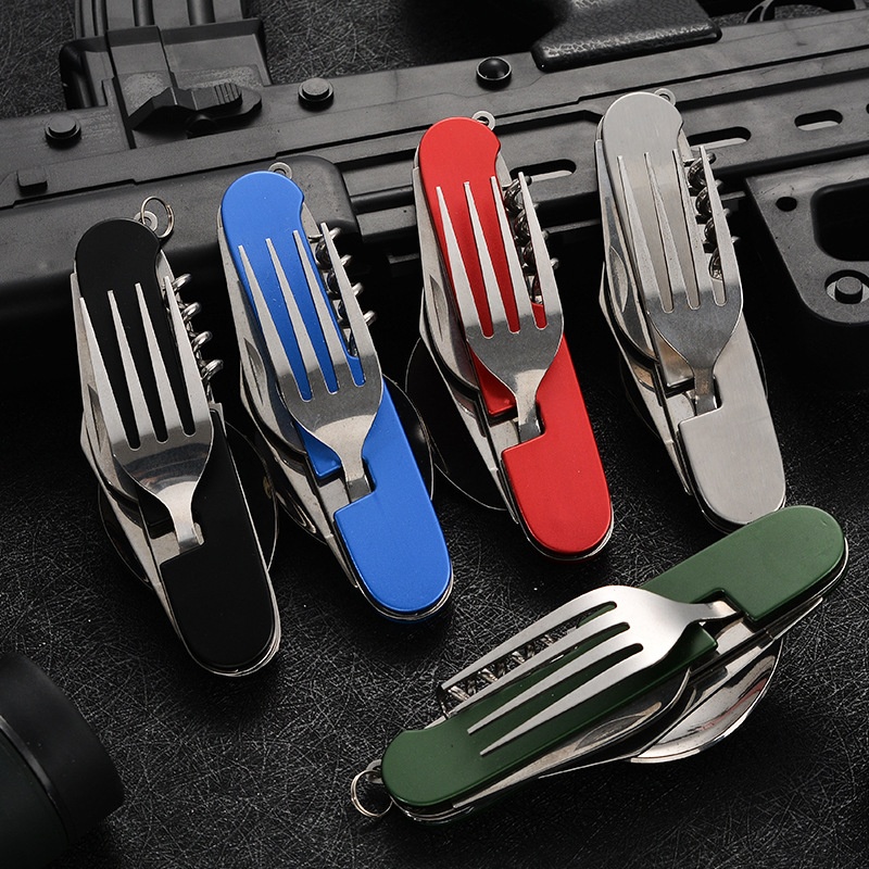 Camping Outdoor Cooking Table - 4 in 1 พับบนโต๊ะอาหารที่ถอดออกได้ Camping Utensils