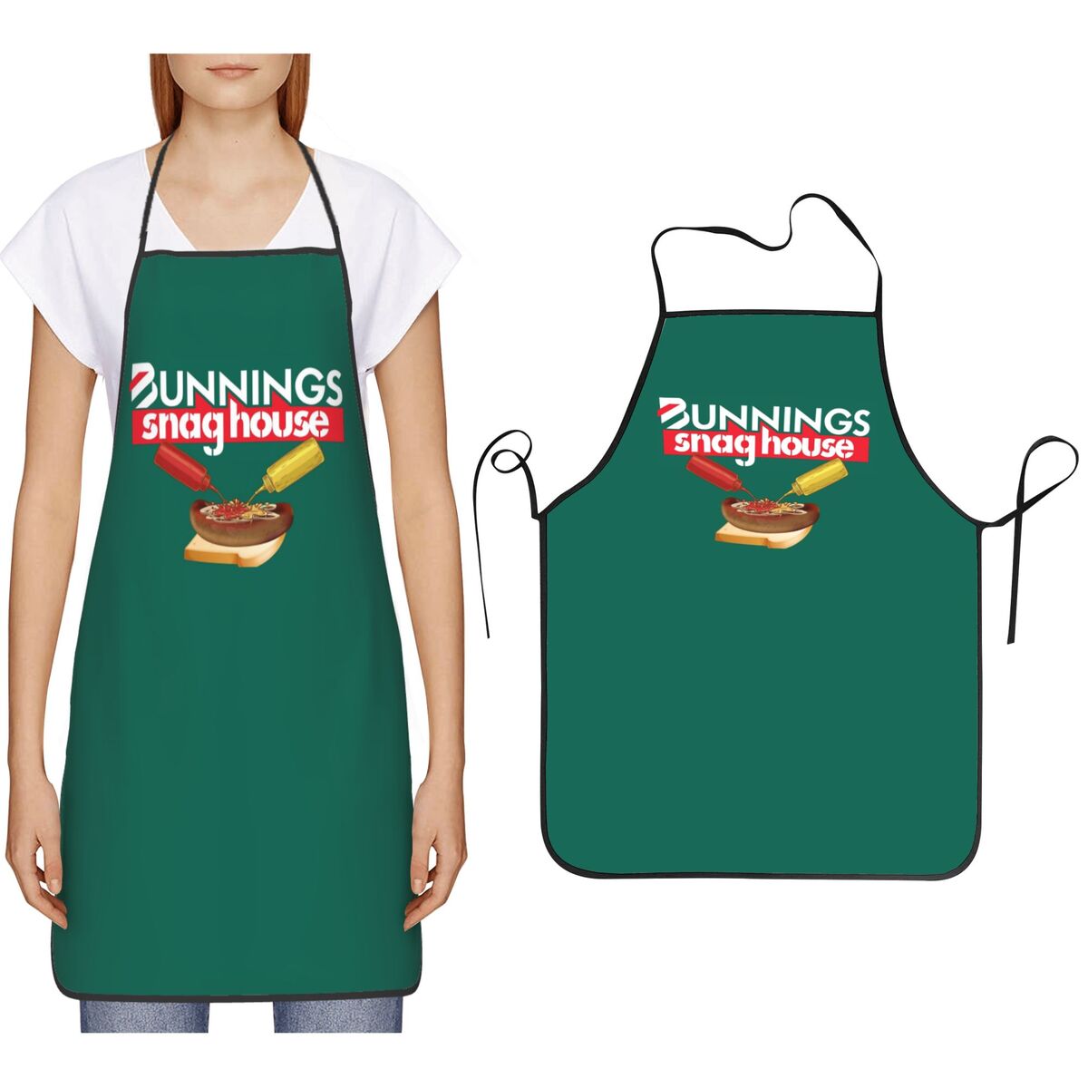 Camping Cooking Apron - ผ้ากันเปื้อน Bunnings Snaghouse สำหรับเชฟ ทำอาหาร อบขนม