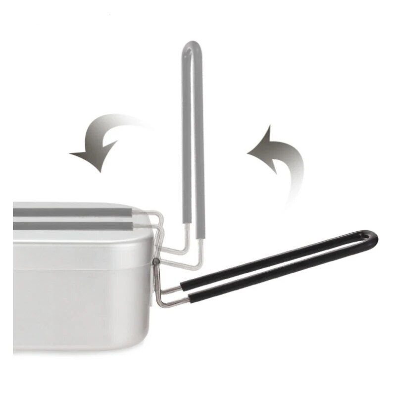 Camping Cooking Tray - กล่องอาหารกลางวันอลูมิเนียมขนาด 800/1400 มล. สำหรับเดินทาง แคมป์ปิ้ง ปิกนิก