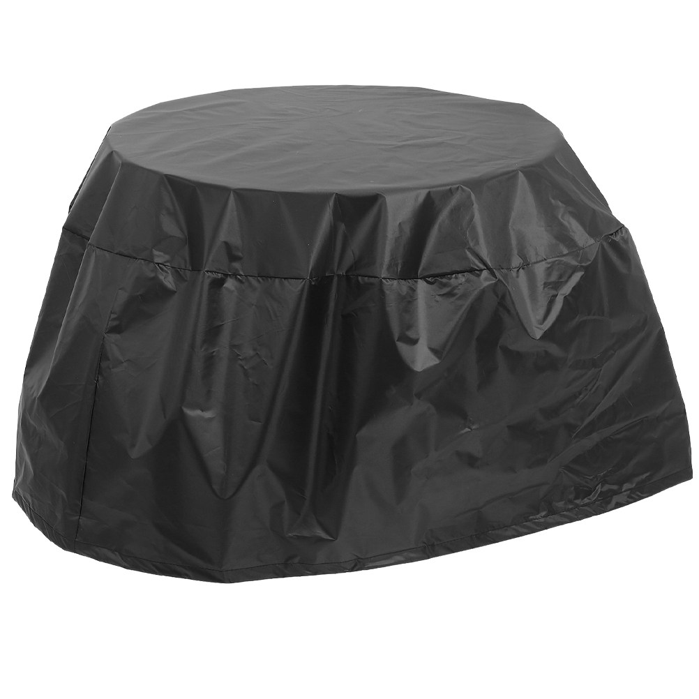 Cooking Outdoor Camping - ผ้าคลุมเตาบาร์บีคิวกันน้ำ 210D แบบหนา สำหรับเตาทรงกลม ป้องกันสภาพอากาศกลางแจ้ง สำหรับตั้งแคมป์