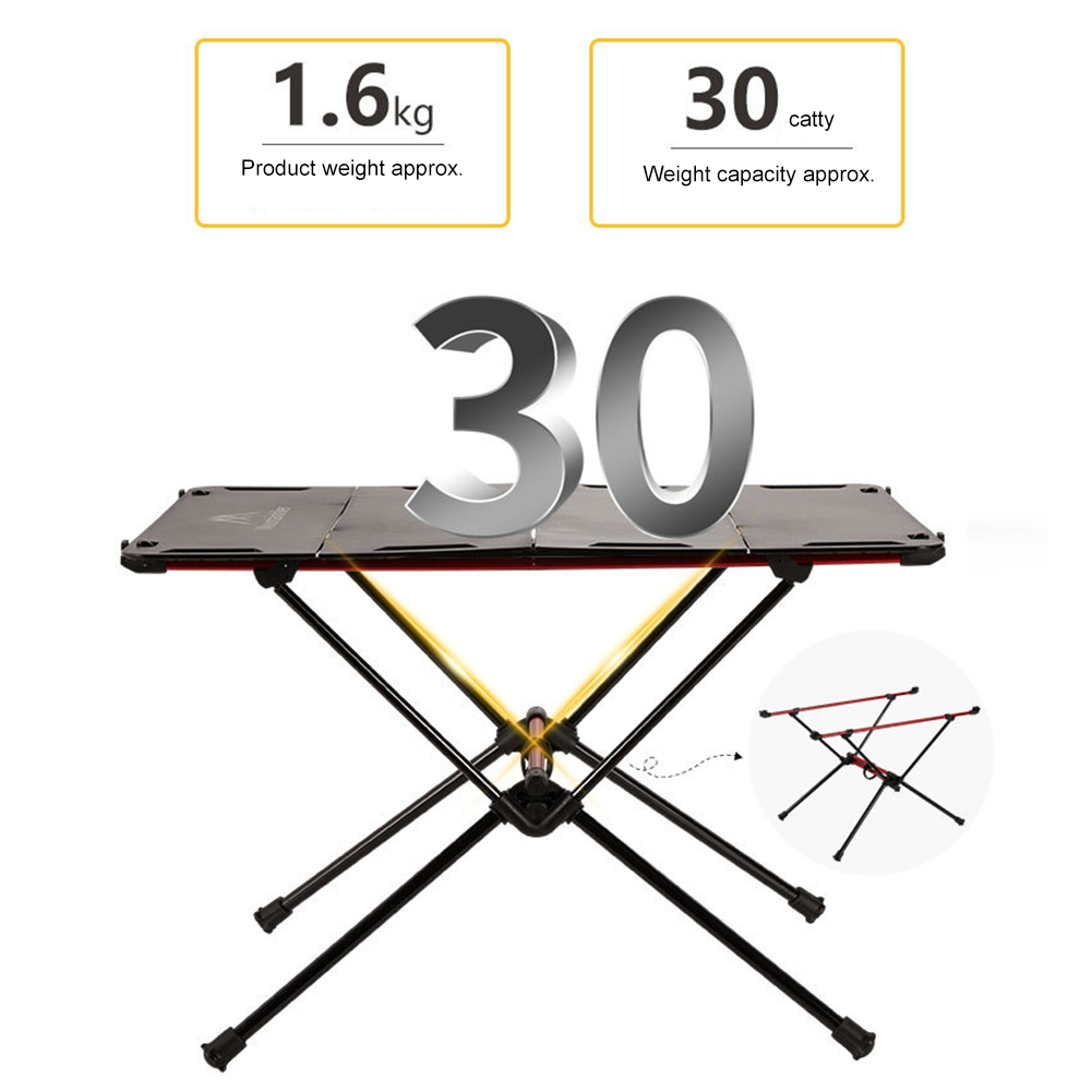 Camping Outdoor Cooking Table - โต๊ะพับสำหรับตั้งแคมป์ น้ำหนักเบา โต๊ะพับสำหรับกิจกรรมกลางแจ้ง โต๊ะพับอลูมิเนียมอัลลอยด์อเนกประสงค์ สำหรับชายหาด ปิ้งย่าง