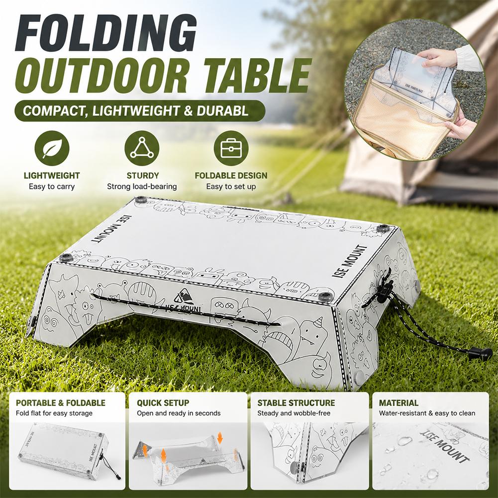 Camping Cooking Tray - โต๊ะพับได้อเนกประสงค์แบบพกพา PP น้ำหนักเบา โต๊ะปิกนิก โต๊ะเดินทาง โต๊ะรถบ้าน
