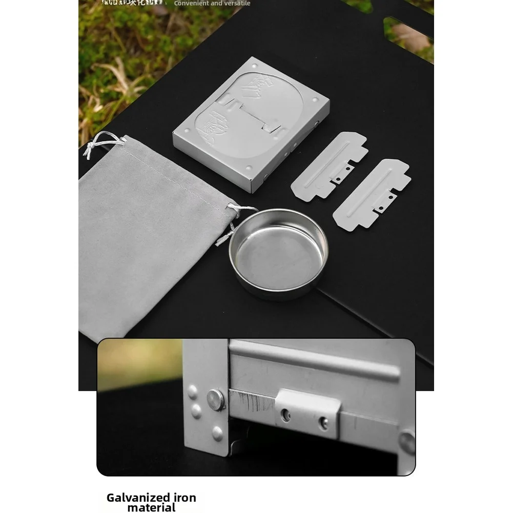 Camping Cooking Tray - เตาเชื้อเพลิงแบบพกพาพับได้ของเยอรมัน สำหรับตั้งแคมป์ ปิกนิก ทำอาหารกลางแจ้ง น้ำหนักเบา กะทัดรัด