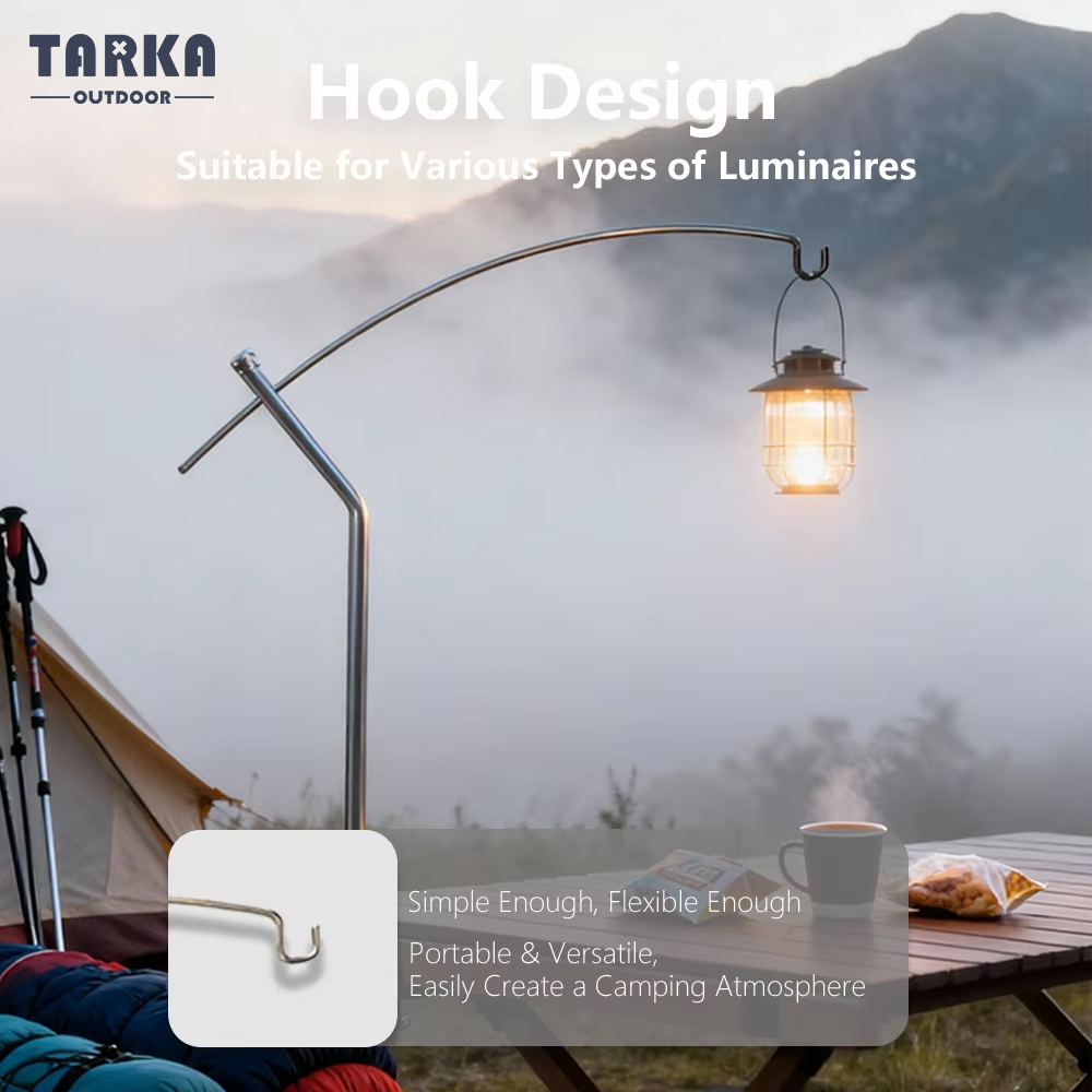 Camp Cutting Board - ขาตั้งโคมไฟแบบถอดได้ TARKA ปรับระดับได้ น้ำหนักเบา ใช้เป็นโคมไฟตั้งโต๊ะกลางแจ้ง พกพาสะดวก