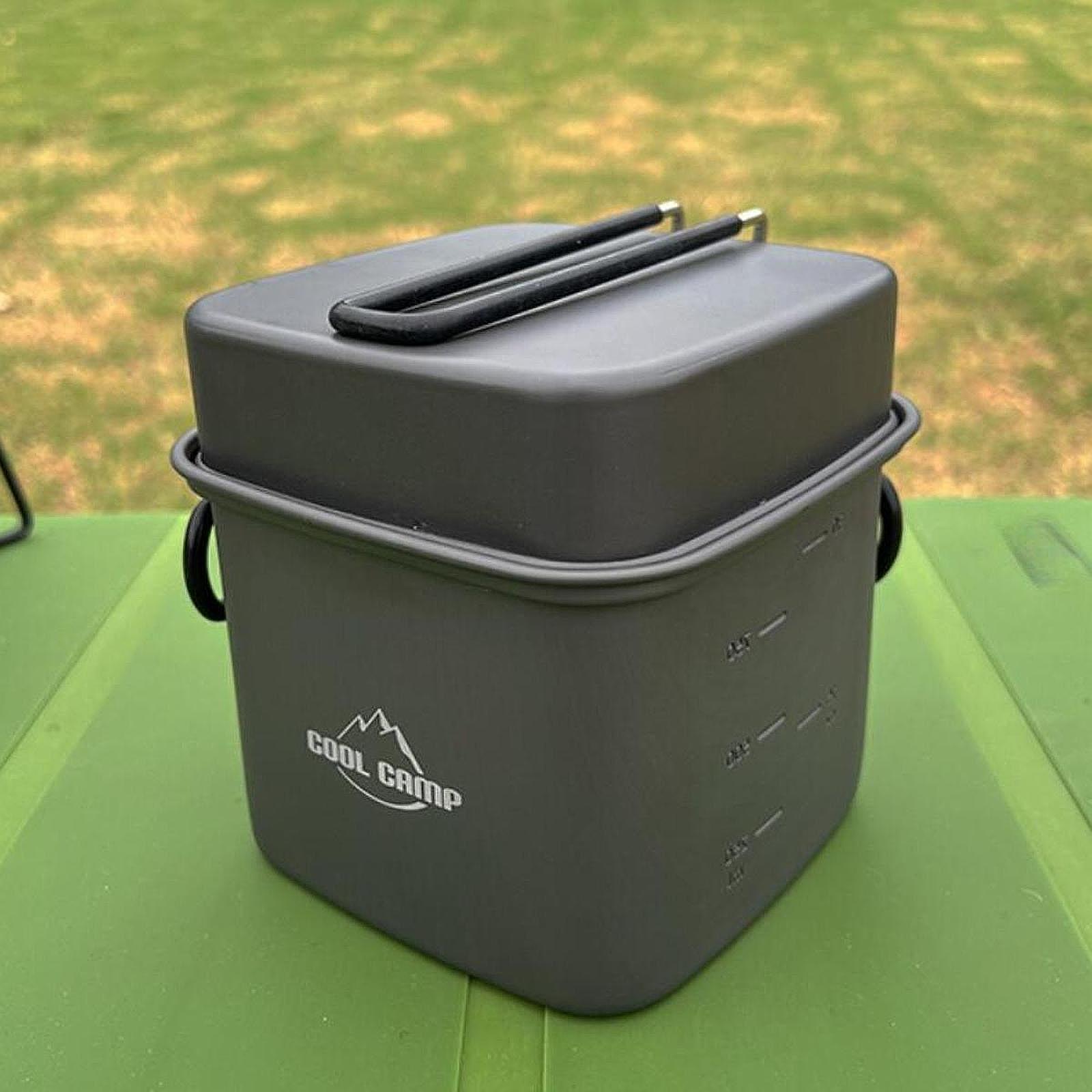 Camping Lightweight Cooking Pot - ชุดเครื่องครัวสำหรับตั้งแคมป์ กระทะทอด น้ำหนักเบา สำหรับเดินทาง แคมป์ปิ้ง เดินป่า