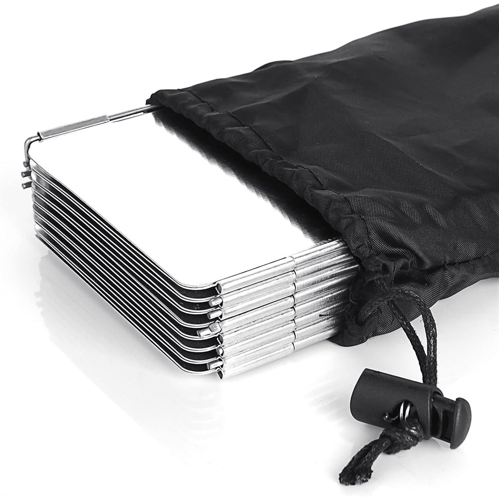 Camping Cooking Windscreen - เต็นท์กันลมสำหรับเตาแก๊สพับได้น้ำหนักเบา 9/10/8 แผ่น สำหรับปิกนิกกลางแจ้ง พกพาสะดวก