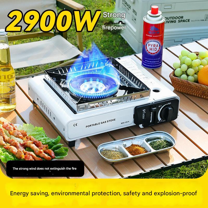 Camping Lightweight Cooking Pot - เตาแก๊สพกพาแบบคาสเซ็ตสำหรับกิจกรรมกลางแจ้ง ปี 2025 เหมาะสำหรับทำอาหารแบบฮอทพอท บาร์บีคิว ตั้งแคมป์