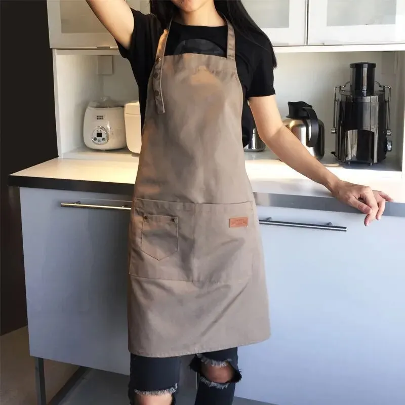 Camping Cooking Apron - แฟชั่นครัวผ้ากันเปื้อนปรับสําหรับชายหญิง Chef ผ้ากันเปื้อนทํางานสําหรับย่างร้านอาหาร Bar Shop คาเฟ่ความงามเล็บสตูดิโอชุด