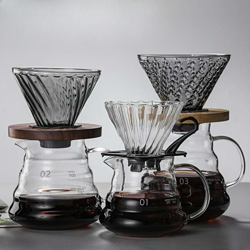 Camping Cooking Utensil Set - ชุดเครื่องชงกาแฟแบบดริป แก้วโบโรซิลิเกตทนความร้อนสูง พร้อมกาน้ำสำหรับดริปกาแฟ สำหรับใช้ในบ้าน ร้านกาแฟ ร้านอาหาร