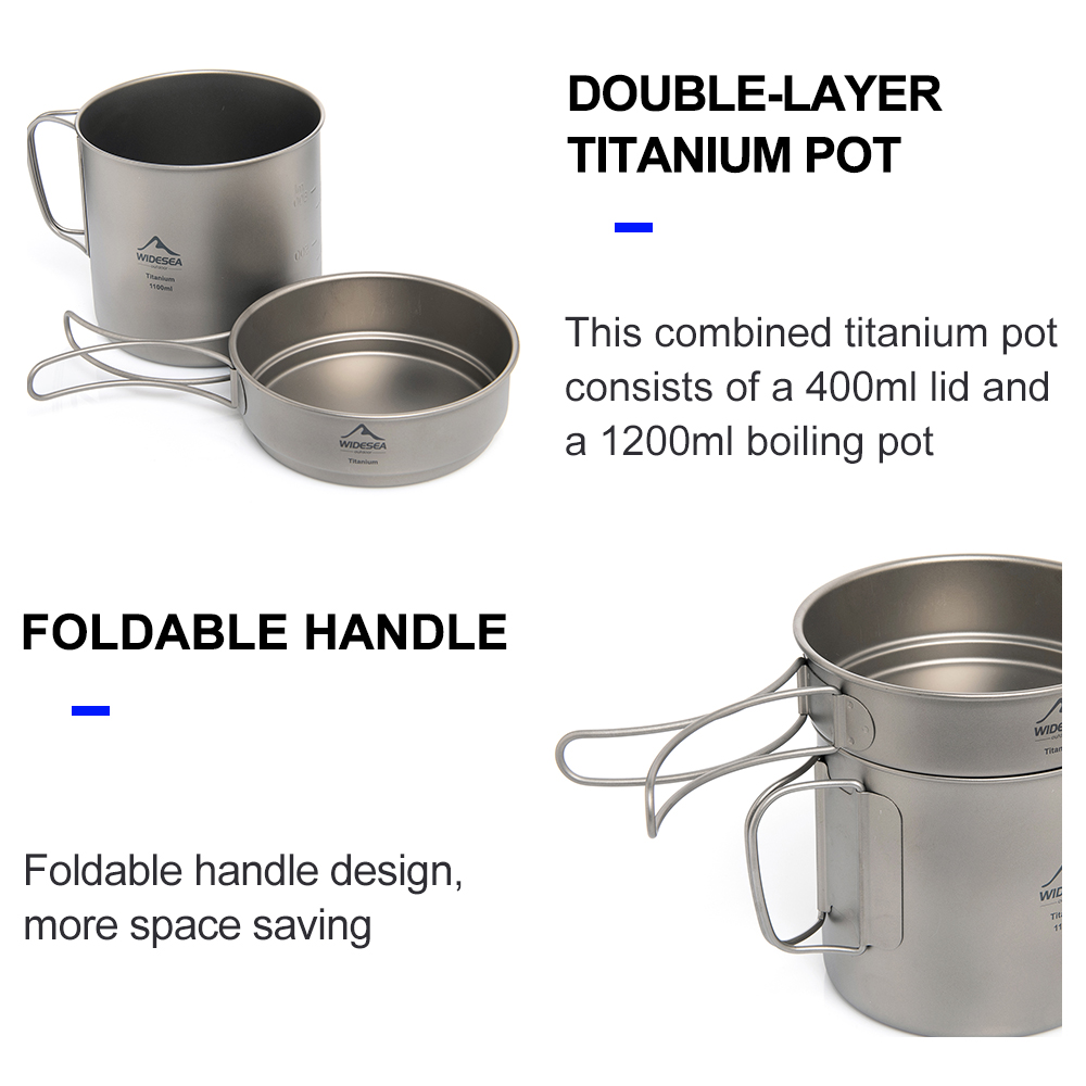 หม้อตั้งแคมป์ไทเทเนียม Ultrali - Camping Cooking Utensil Set บทวิจารณ์และราคา