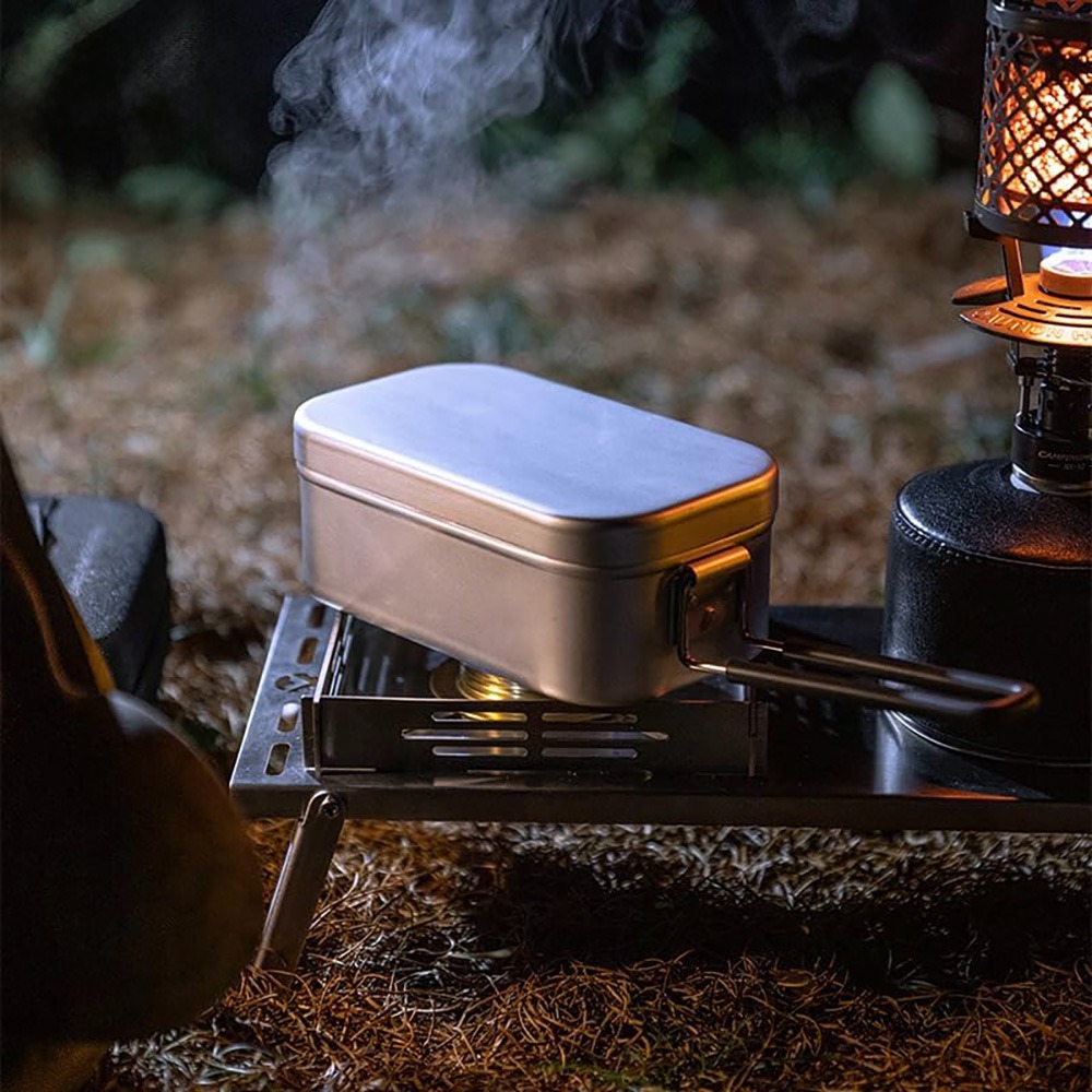 ชุดอุปกรณ์บนโต๊ะอาหารน้ำหนักเบ - Camping Cooking And Cutlery Set บทวิจารณ์และราคา