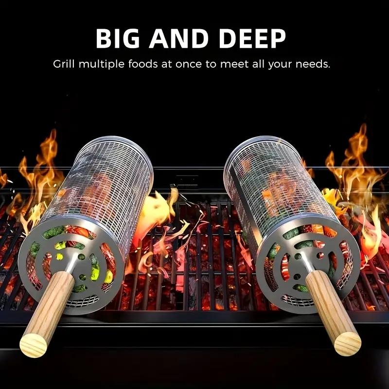 ชุดตะกร้าย่างบาร์บีคิวทรงกลมทำ - Cooking Outdoor Camping บทวิจารณ์และราคา