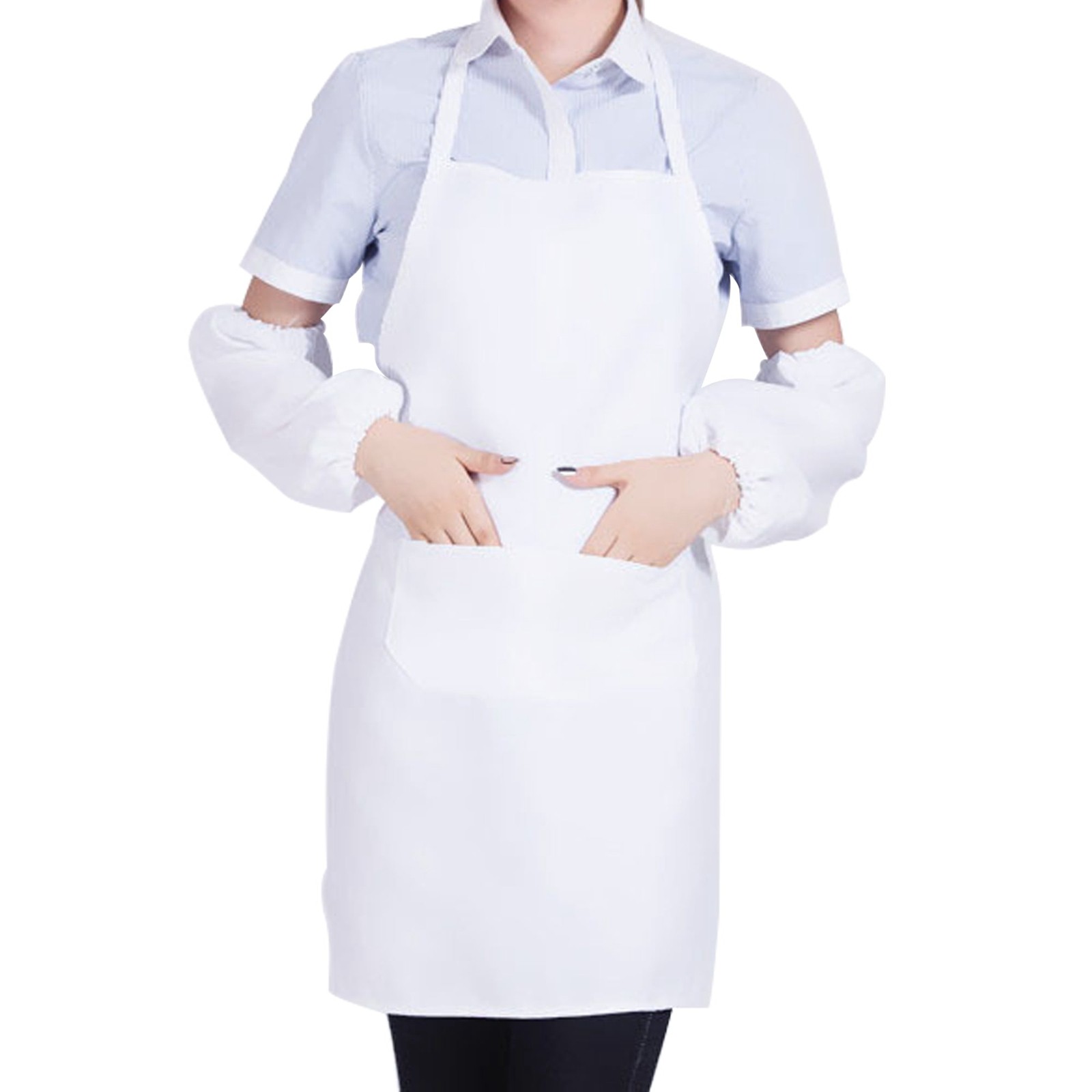 1/3pcs สีขาวผ้ากันเปื้อนครัวสํ - Camping Cooking Apron บทวิจารณ์และราคา