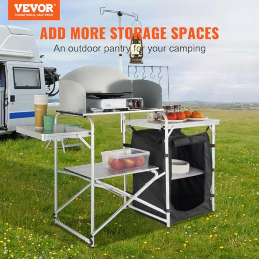 โต๊ะครัวแคมป์ปิ้งแบบพับได้ พร้ - Camping Cooking Cupboard บทวิจารณ์และราคา