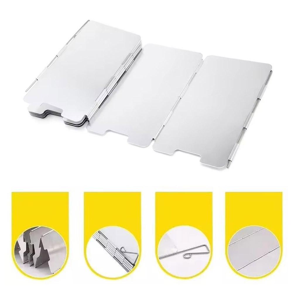 แผ่นบังลมพับได้สำหรับเตาแก๊สกล - Camping Cooking Windscreen บทวิจารณ์และราคา