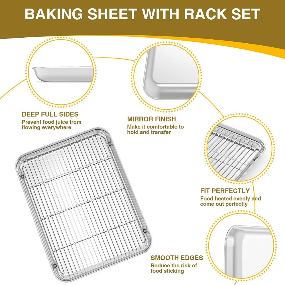 ถาดอบอเนกประสงค์พร้อมตะแกรงลวด - Camping Cooking Tray บทวิจารณ์และราคา