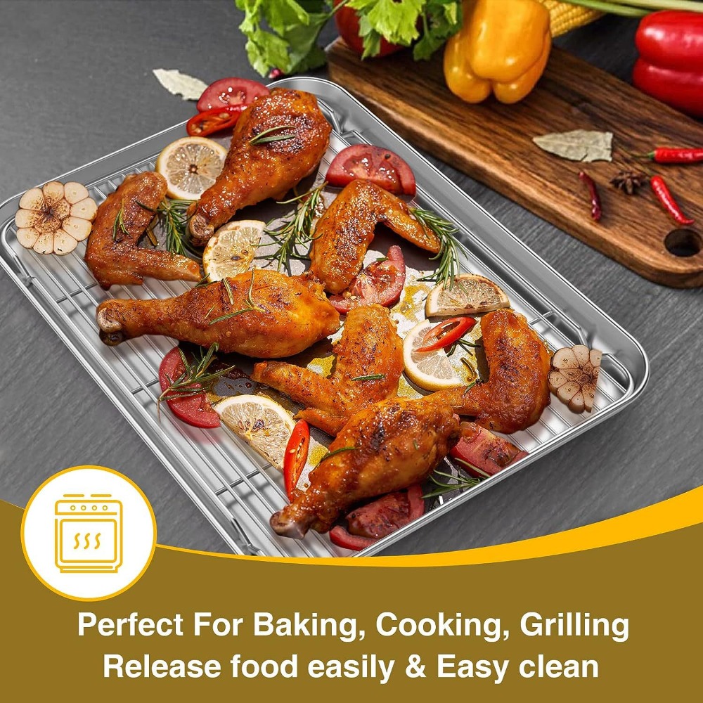 ถาดอบอเนกประสงค์พร้อมตะแกรงลวด - Camping Cooking Tray บทวิจารณ์และราคา