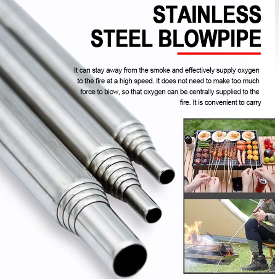 สแตนเลส Blowpipe Pocket Bellow - Camping Cooking Ware บทวิจารณ์และราคา