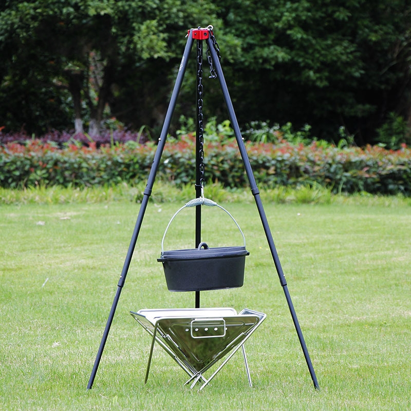 กลางแจ้งขนาดใหญ่ Bonfire ขาตั้ - Camping Cooking Pot Tripod บทวิจารณ์และราคา