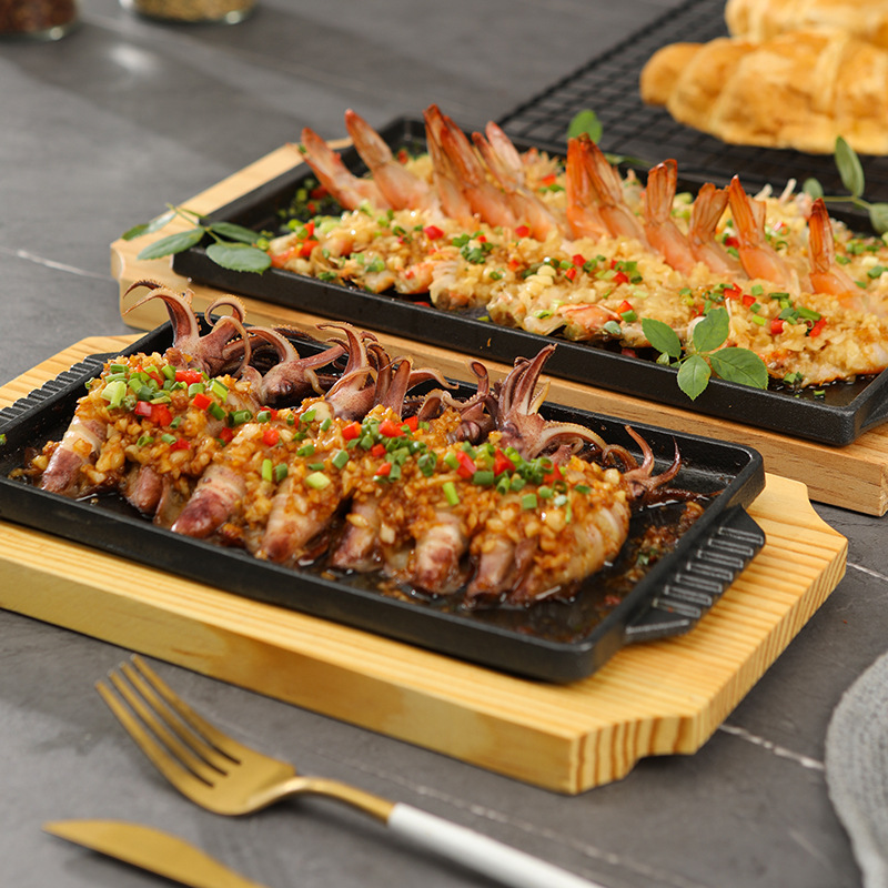 เตาเทปปันยากิเหล็กหล่อ รูปทรงส - Camping Cooking Griddle บทวิจารณ์และราคา