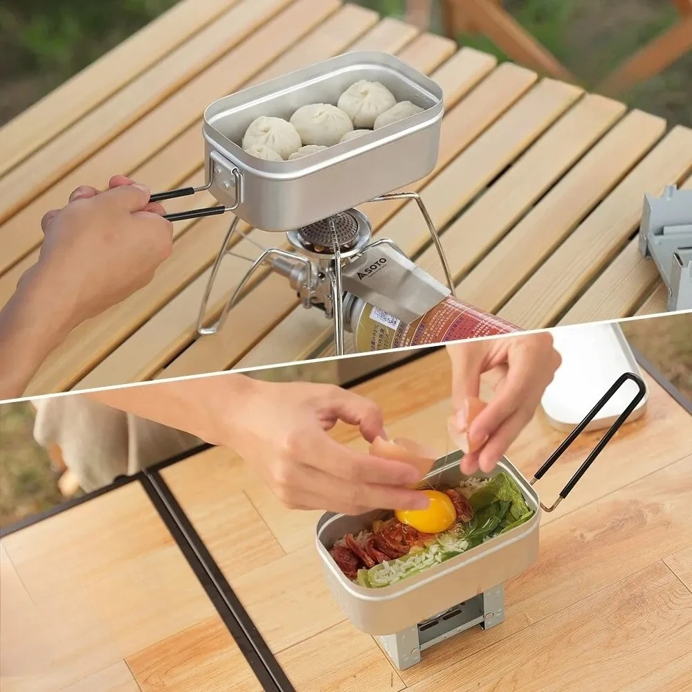 กล่องอาหารกลางวันอลูมิเนียมขนา - Camping Cooking Tray บทวิจารณ์และราคา