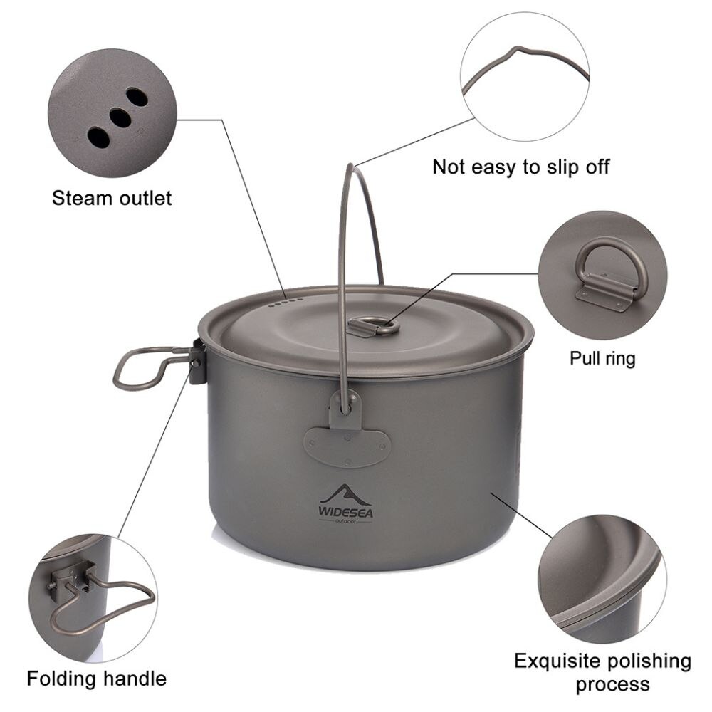 ชุดเครื่องครัวไทเทเนียมสำหรับต - Camping Cooking And Cutlery Set บทวิจารณ์และราคา