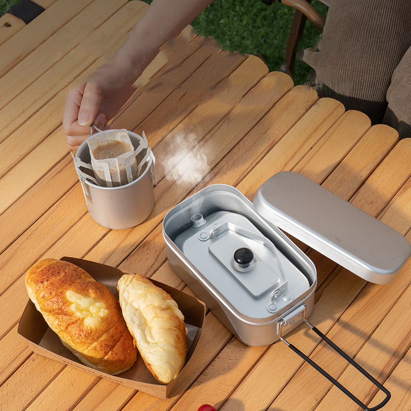 กาน้ำชาแบบพกพาสำหรับปิกนิกการต - Camping Cooking Kits บทวิจารณ์และราคา