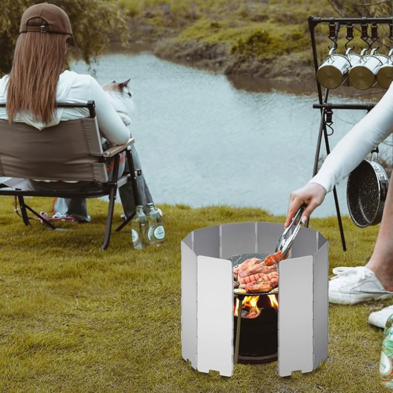 แผ่นกันลมเตาแก๊ส 10 แผ่น สำหรั - Camping Cooking Windscreen บทวิจารณ์และราคา
