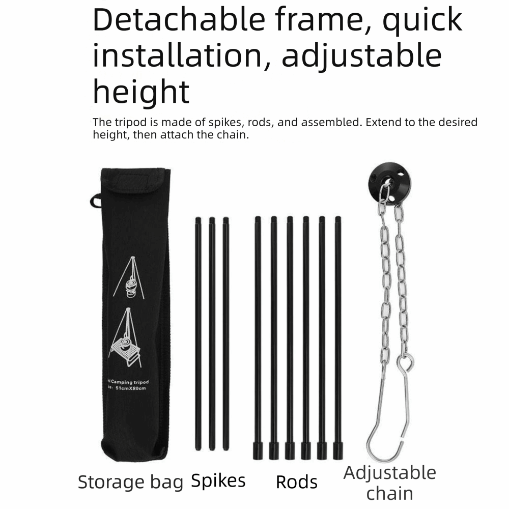 ขาตั้งกล้องแบบพกพาสำหรับตั้งแค - Camping Cooking Pot Tripod บทวิจารณ์และราคา