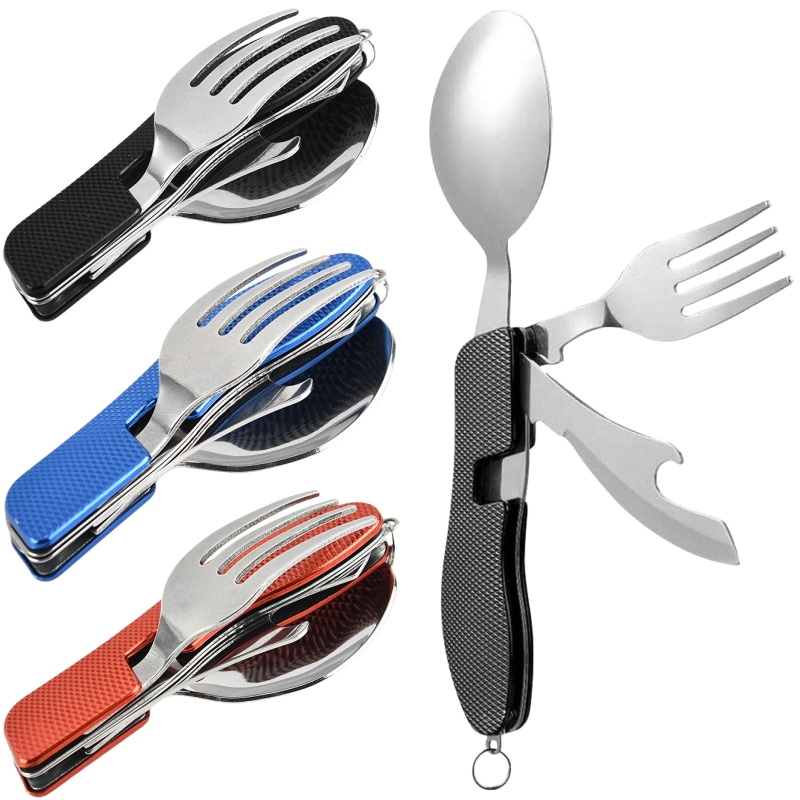 ชุดอุปกรณ์ตั้งแคมป์แบบพับได้ 4 - Camping Cooking And Cutlery Set บทวิจารณ์และราคา