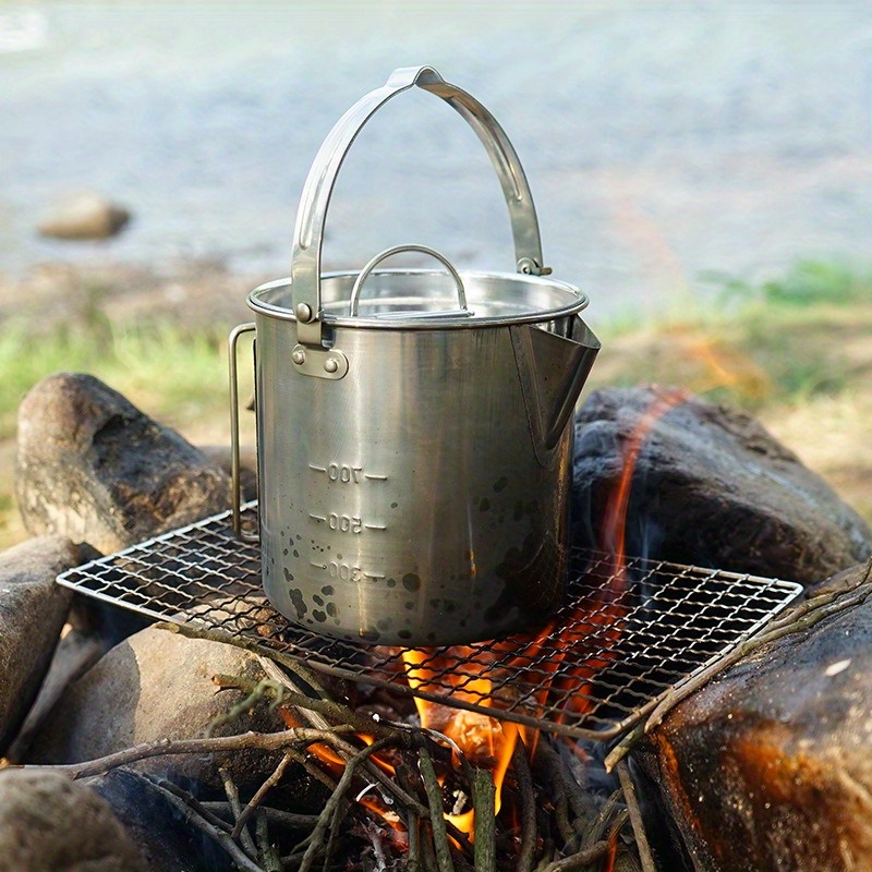 กาต้มน้ําเหล็กกลางแจ้ง 1.2 ลิต - Camping Cooking Ware บทวิจารณ์และราคา