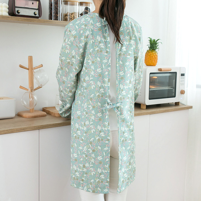 ผ้ากันเปื้อนแขนยาวผ้าฝ้ายสำหรั - Camping Cooking Apron บทวิจารณ์และราคา