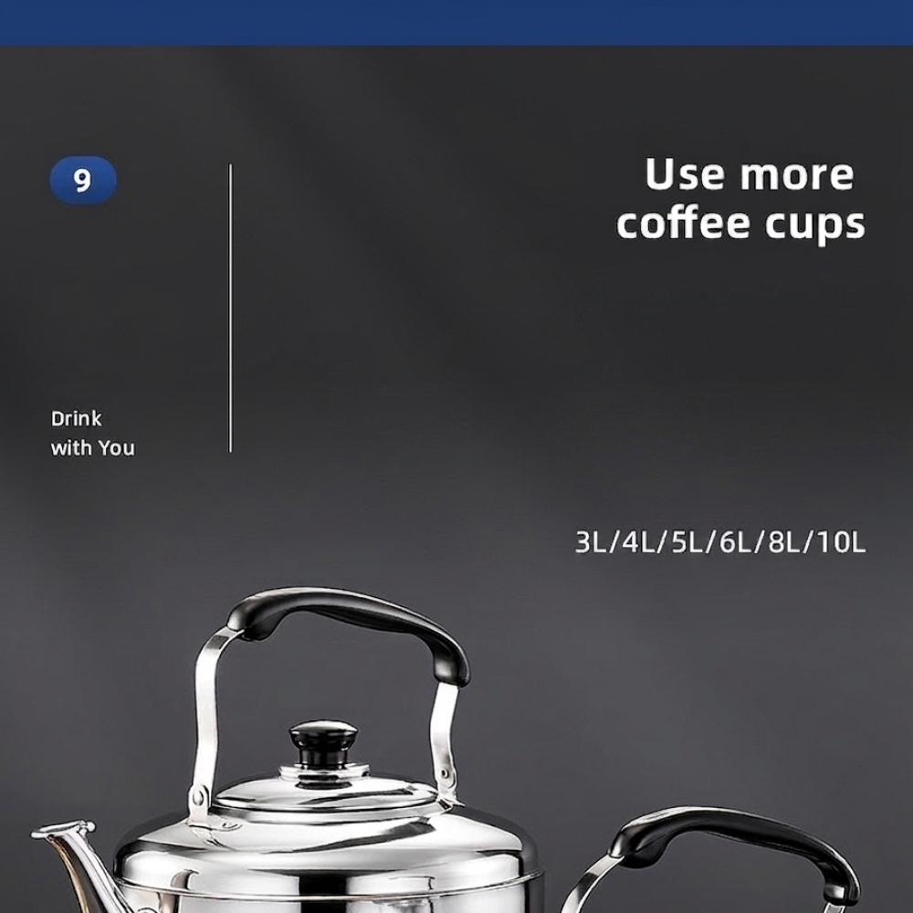 กาต้มน้ำชาแบบมีเสียงหวีด ความจ - Camping Cooking Vessel บทวิจารณ์และราคา