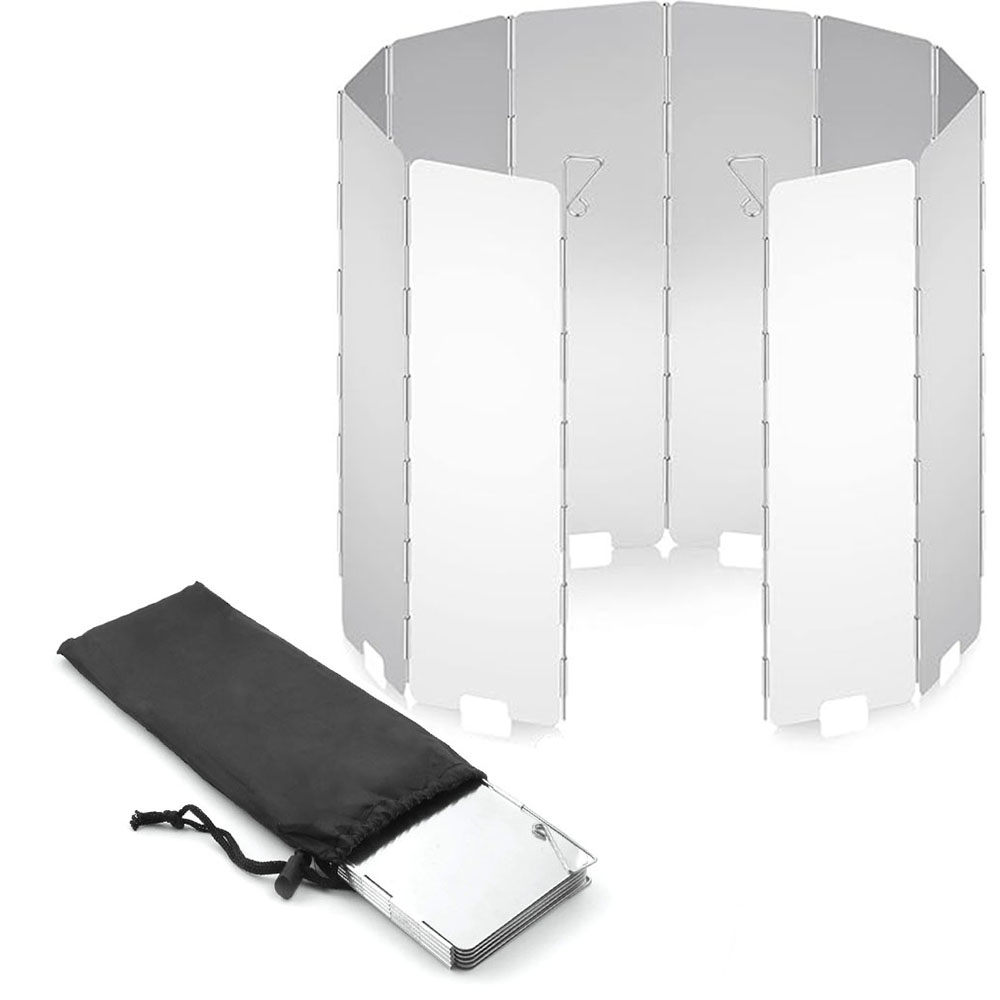 แผ่นกันลมสำหรับเตาแก๊สแบบพับได - Camping Cooking Windscreen บทวิจารณ์และราคา