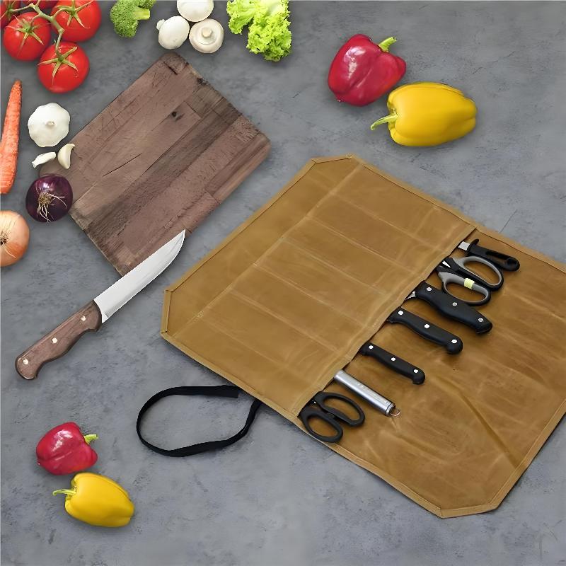 กระเป๋าใส่มีดเชฟผ้าแคนวาสเคลือ - Camping Cooking Rack บทวิจารณ์และราคา