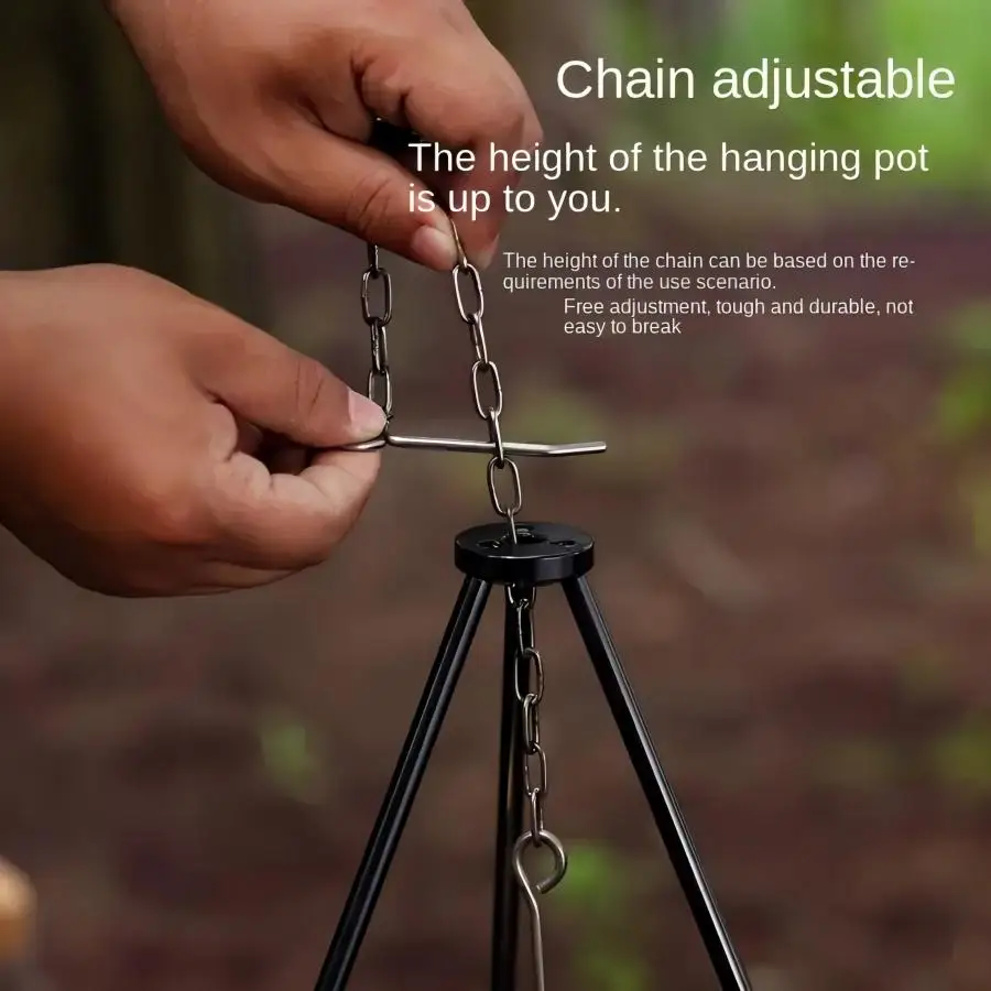 ขาตั้งสามขาสำหรับเตาไฟกลางแจ้ง - Camping Cooking Pot Tripod บทวิจารณ์และราคา