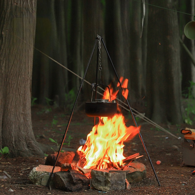 ขาตั้งสามขาแบบพกพาสำหรับทำอาหา - Camping Cooking Pot Tripod บทวิจารณ์และราคา