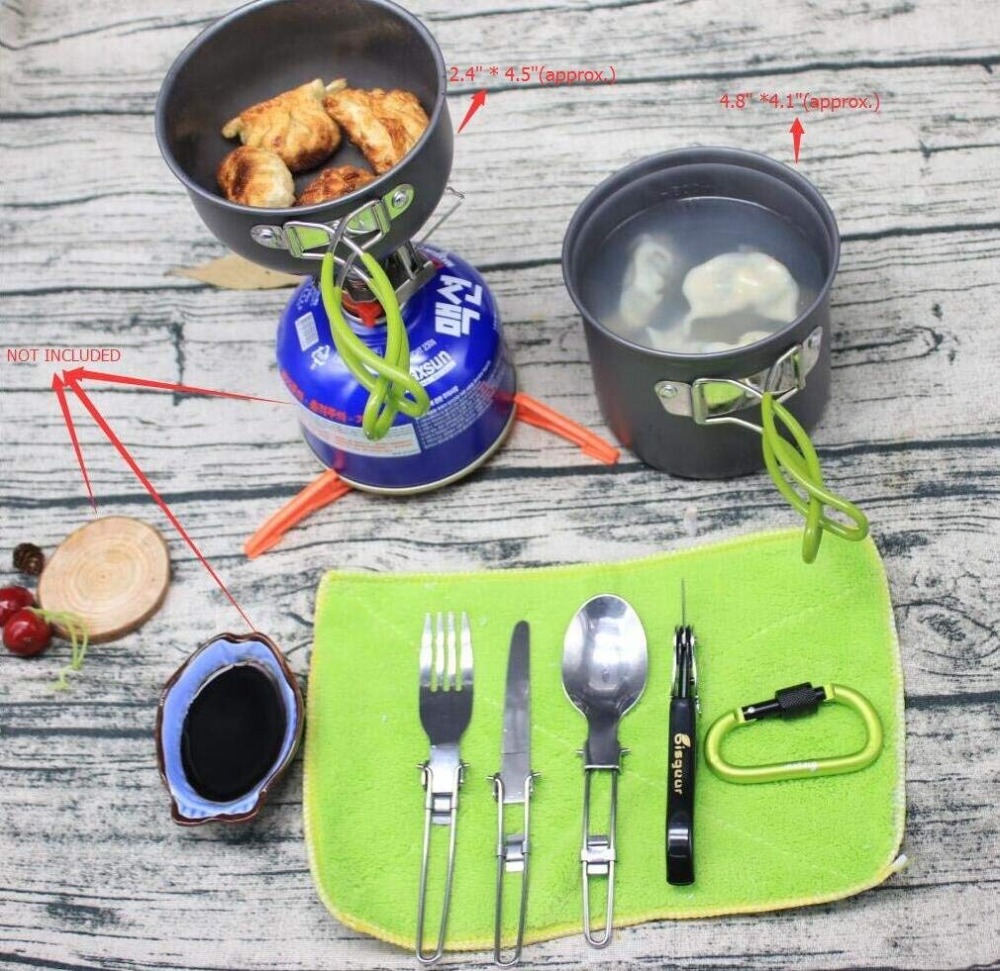 12-17Pcs Camping เครื่องครัวเต - Camping Cooking Pot Tripod บทวิจารณ์และราคา