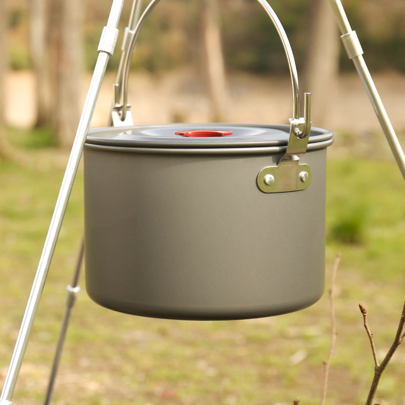หม้อแขวนสำหรับตั้งแคมป์ 4 ลิตร - Camping Cooking Pot Tripod บทวิจารณ์และราคา