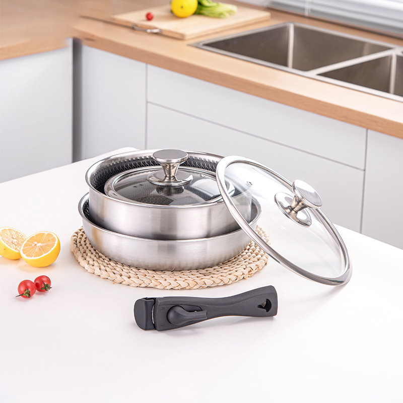 ชุดเครื่องครัวสแตนเลส 3 ชั้น 6 - Camping Cooking Set Detachable Handle บทวิจารณ์และราคา