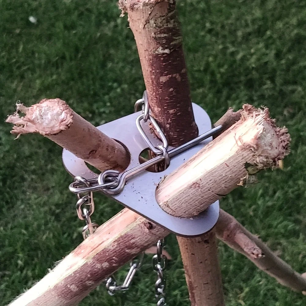 ขาตั้งสามขาสำหรับตั้งแคมป์ทำจา - Camping Cooking Pot Tripod บทวิจารณ์และราคา