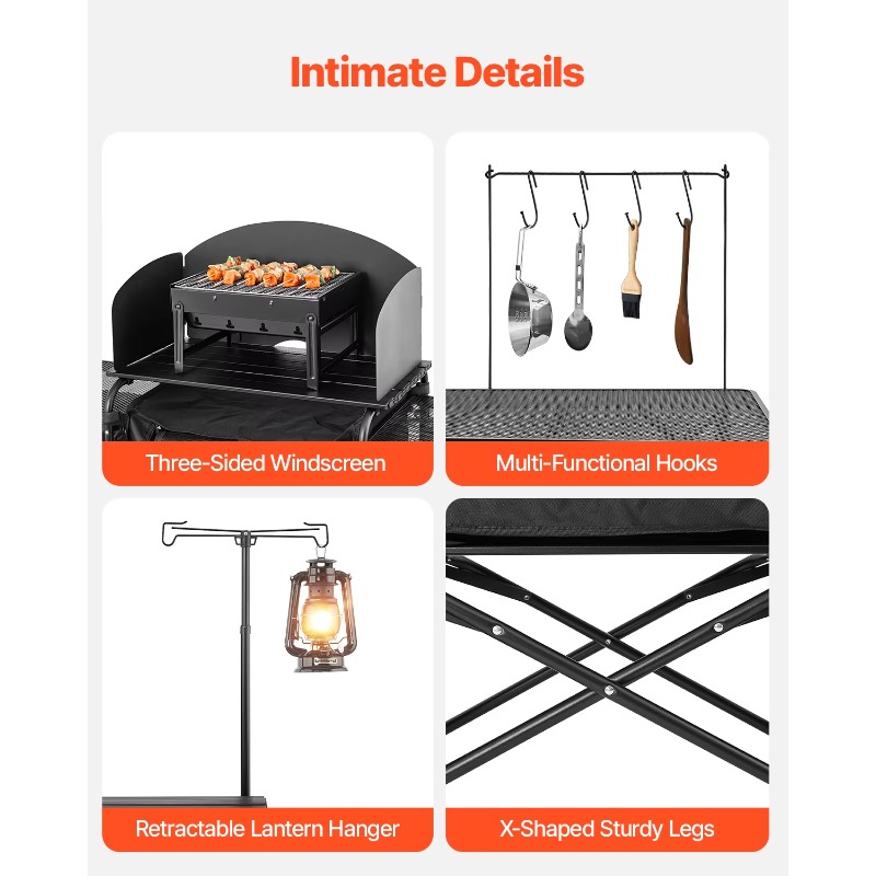 【สินค้าขายดี】โต๊ะครัวแคมป์ปิ้ง - Camping Cooking Cupboard บทวิจารณ์และราคา