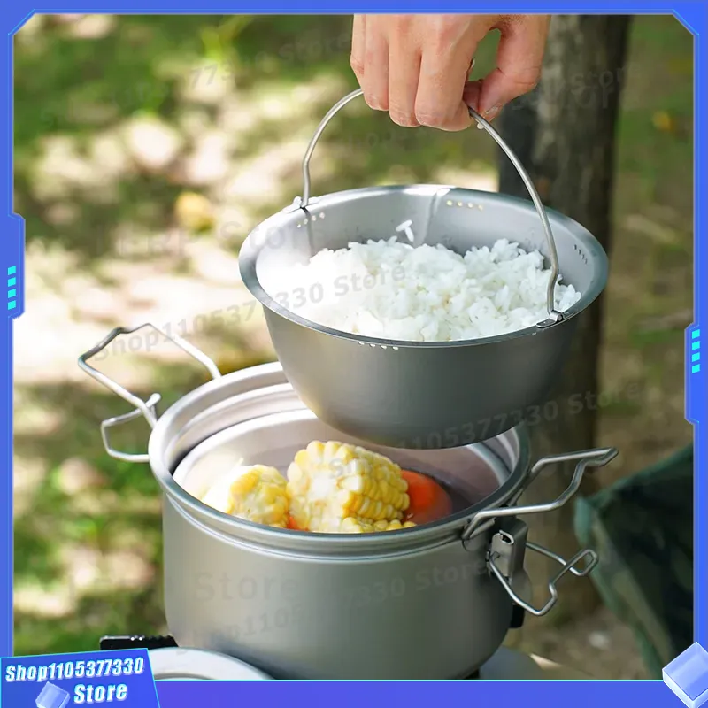 หม้อต้มแคมป์ปิ้งไทเทเนียมบริสุ - Camping Cooking Vessel บทวิจารณ์และราคา