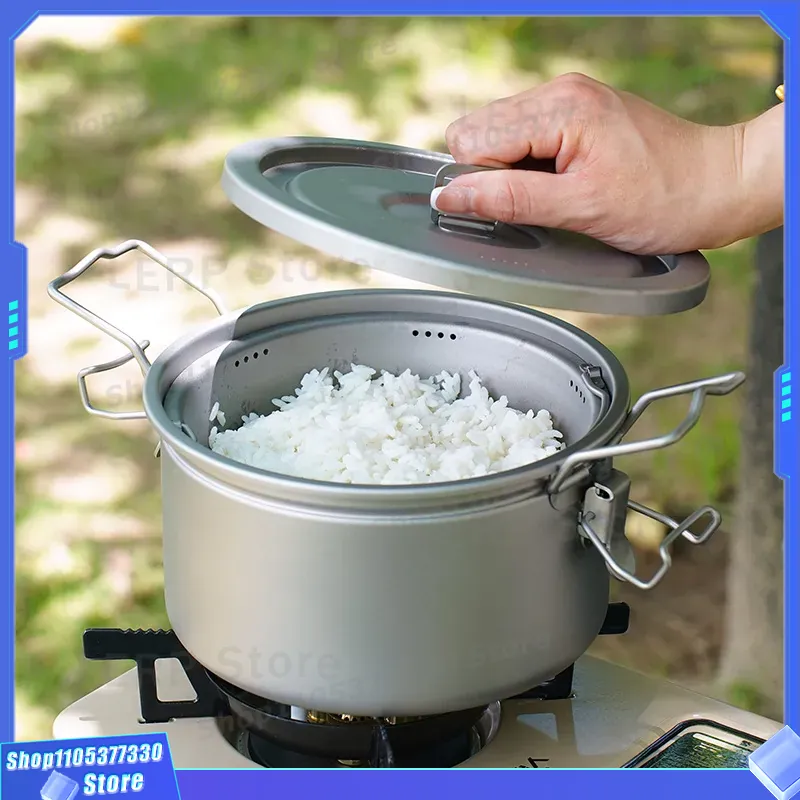 หม้อต้มแคมป์ปิ้งไทเทเนียมบริสุ - Camping Cooking Vessel บทวิจารณ์และราคา