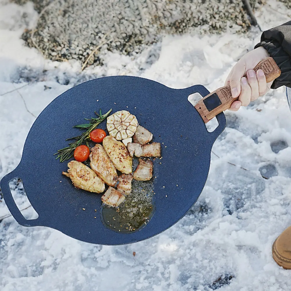 ที่จับกระทะย่างไม้ธรรมชาติสำหร - Camping Cooking Set Detachable Handle บทวิจารณ์และราคา