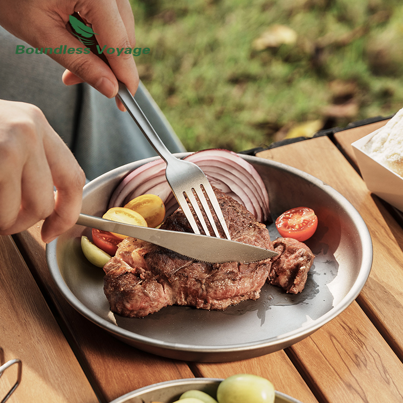 ชุดรับประทานอาหารไทเทเนียมเดิน - Camping Cooking And Cutlery Set บทวิจารณ์และราคา