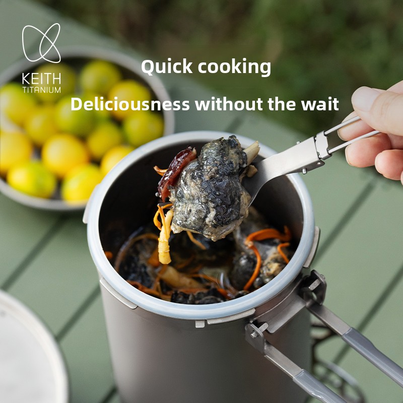 หม้ออัดแรงดันไทเทเนียมแท้ Keit - Camping Lightweight Cooking Pot บทวิจารณ์และราคา